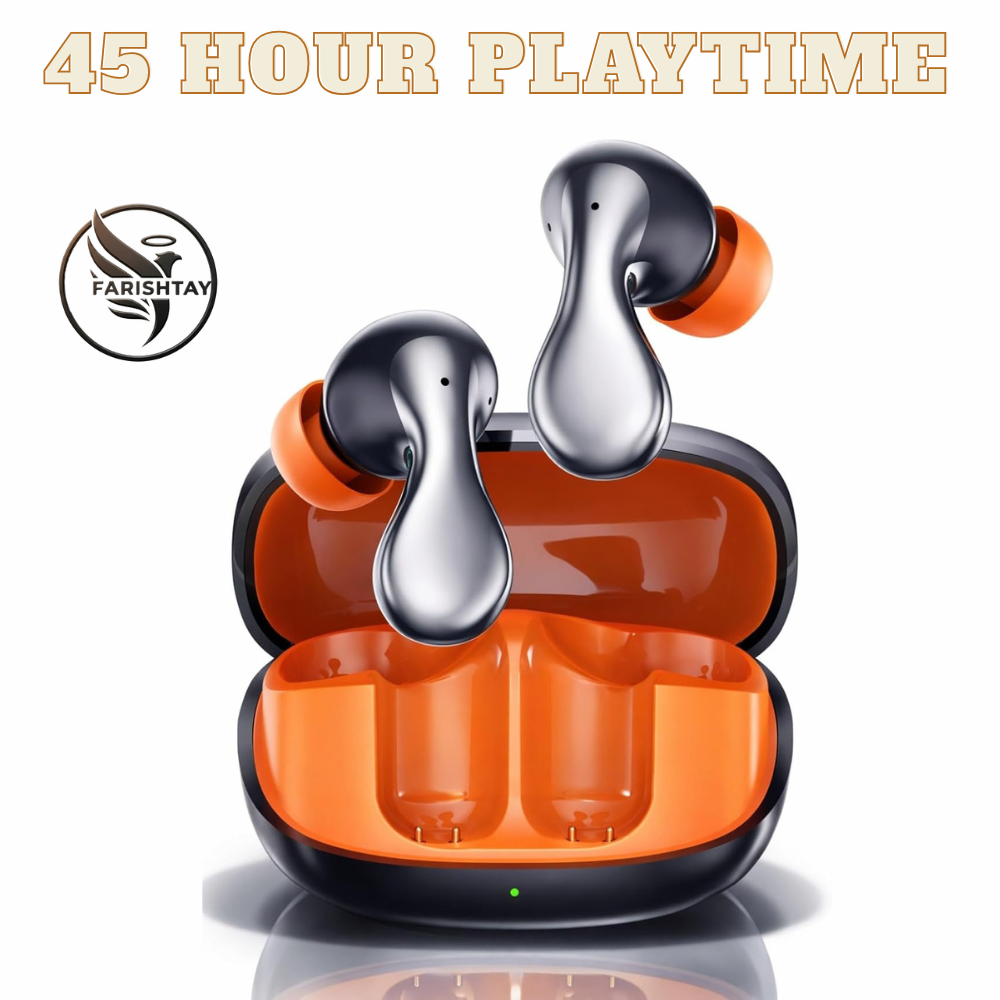 FARISHTAY SuperPods Studio ANC TWS Ear Buds Wireless, 38dB Quad Mic Noise Cancellation, Hi-Res Audio with LDAC, 3D Soundstage, Up to 60H Playback, Bluetooth True Wireless Earbuds