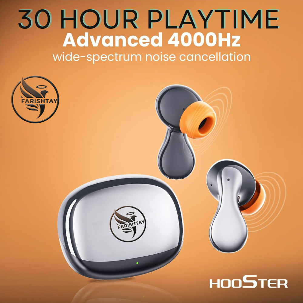 FARISHTAY SuperPods Studio ANC TWS Ear Buds Wireless, 38dB Quad Mic Noise Cancellation, Hi-Res Audio with LDAC, 3D Soundstage, Up to 60H Playback, Bluetooth True Wireless Earbuds