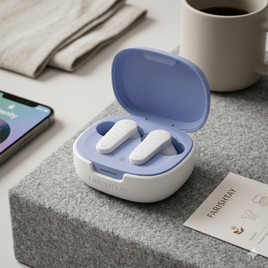 FARISHTAY Wireless Earbuds – Calm Sound, Elegant Style