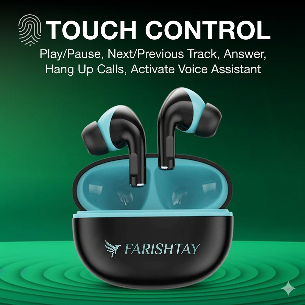 FARISHTAY Wireless Earbuds with Deep Bass & HD Sound
